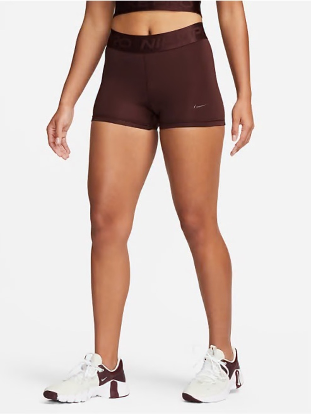 Nike Brown Women's Bike Shorts with Elastic Waist